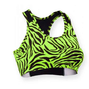 Grüner Zebra Styles Sexy BH, Fitness BH, Sport BH